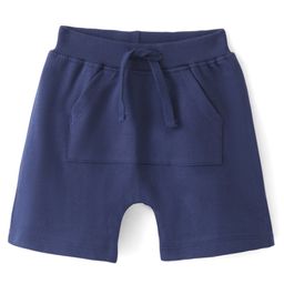 Babyhug Cotton Looper Knit Shorts  with Crab Patch - Navy-image-42