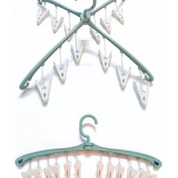 SANJARY Premium Plastic Cloth Drying Hanger, Clip and Foldable Clothes Hanger color design may vary-27