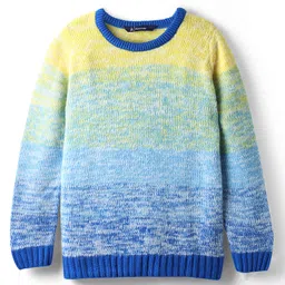 Pine Kids Knit Full Sleeves Pullover Sweater with Ombre Design - Multicolor-picture-2