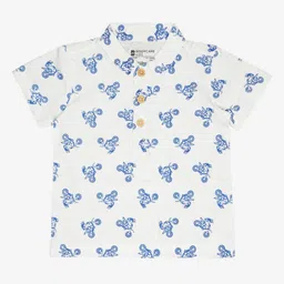 Bodycare Boys Conversational Printed Polo Collar Cotton T-shirt-image-89