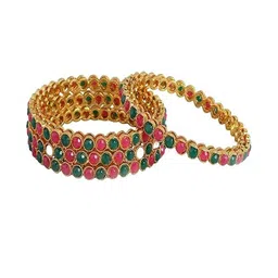AccessHer Women Set of 4 Bass Gold-Plated Artificial Stones Bangle-picture-29