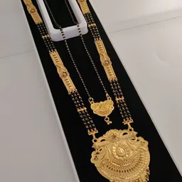 V.K.PAYAL.JEWELLERY Set Of 2 Gold-Plated Artificial Beaded Mangalsutra-picture-1