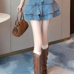StyleCast Tiered Pure Cotton Mini Skirt-image-77
