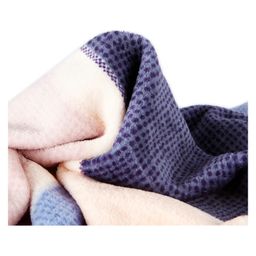 Kidlingss Color Block Design Single Bed Fleece Blanket - Peach & Blue image 5