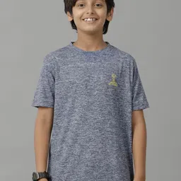 UNDER FOURTEEN ONLY Boys Abstract Printed Round Neck T-shirt-57