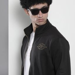 The Indian Garage Co Men Black Solid Sweatshirt-image-102