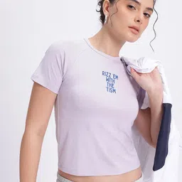 SZN Typography Print Bamboo spandex Crop Top-image-16