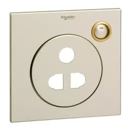 Schneider Electric ULTI Impress Socket Cover Plate 2/3 Pin Type 6 Amp Polycarbonate Champagne Gold, UC15/6UXCG-38