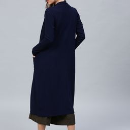 SASSAFRAS Navy Solid Longline Open Front Shrug image 2
