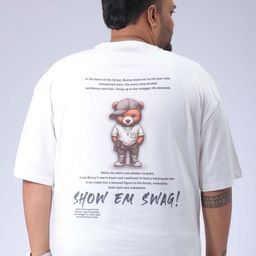 HARDSODA Men Plus Size Graphic Printed Round Neck Cotton Relaxed Fit T-shirt-image-34
