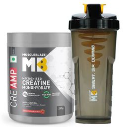 MuscleBlaze Creatine Monohydrate CreAMP Watermelon Kool Aid 0.71 lb	& Shaker 650 ml-17
