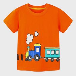 LULU & SKY Boys Printed Pure Cotton Applique T-shirt-image-86