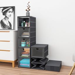 Kuber Industries Grey 5-Tier Organisers-10