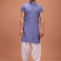 SHIWAM ETHNIX Men Ethnic Printed Mandarin Collar Kurta-picture-20