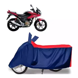 Auto Pearl Two Wheeler Cover with Bag for Honda CBF, Red & Blue-picture-27