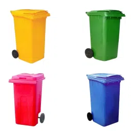SALH 120 L Red+Yellow+ Green+ Blue Plastic Dustbin With 2 Wheel (Pack of 4)-picture-14