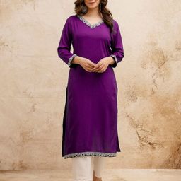 SURHI Women Embroidered Thread Work Floral Kurta-image-91