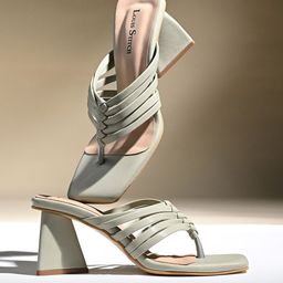 LOUIS STITCH T-Strap Block Heel Lightweight Heels-17