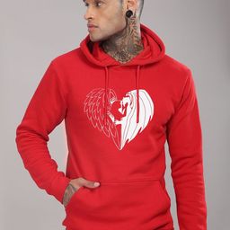 ADRO Men Printed Hooded Sweatshirt-image-100