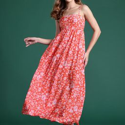 DressBerry Floral Print A-Line Maxi Dress-image-54