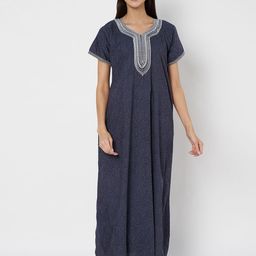 ETC Women Floral Printed Maxi Nightdress-image-48