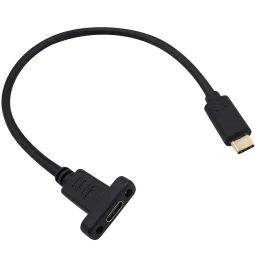 Mak World USB 3.1 Type-C Male to Female Extension Cable for Data & Sync Black, 30 cm-40