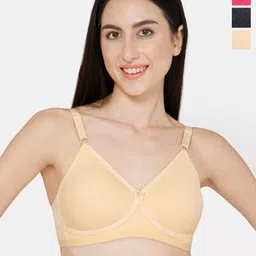 NAIDU HALL Pack of 3 Full Coverage Cotton Everyday Bras with All Day Comfort-picture-19
