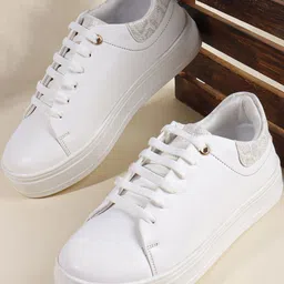 VENDOZ Women Woven Design Lace-Ups Sneakers-picture-13