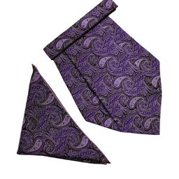 Paisley Design Cravats & Pocket Square Combo-image-59