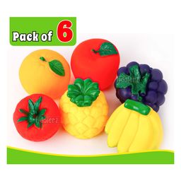 Fiddlerz Squeezy Bath Toys Fruits Pack of 6 - Multicolor-image-30