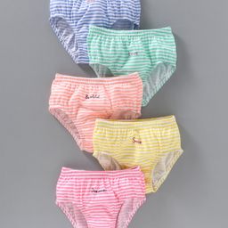 Bodycare Cotton Knit Striped Panties Pack of 5 - Multicolour-image-97