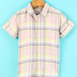 Jash Kids Half Sleeves Shirt Striped - Pink-picture-2