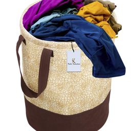 Fun Homes Laundry Bag Metalic Print - Brown-23