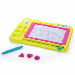 Aditi Toys Magnetic Slate, Magnetic Drawing Board for Learning Writing and Drawing, Magnetic Pen and Stamps, Magnetic Slate Easy to Use and Clean, Magnetic Board for Kids Above 3, BIS Approved (Yellow)-19