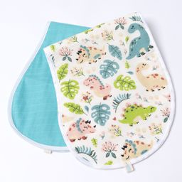 TIDY SLEEP Muslin Burp Cloth-Assorted Colours-Pack of 2-7