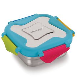 Steellock Smart Stainless Steel Tiffin Lunch Box For Kids and Adults | Airtight & Leakproof | Square Tiffin Box For School & Office With Steel Lid | Romeo 360 ml-23