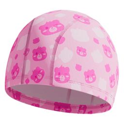 Swimming Cap with Bear Print Free Size - Pink-image-23