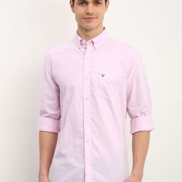 Allen Solly Men Button-Down Collar Solid Cotton Slim Fit Casual Shirt-image-51