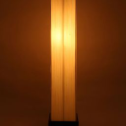Devansh Off-White & Brown Rectangle FloorLamps image 3