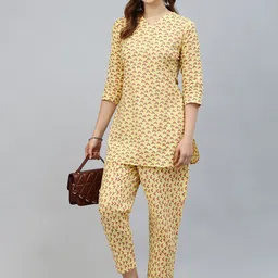 HRITIKA Printed Pure Cotton Tunic & Trouser Co-Ord Set-9