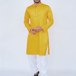 Echo Ethnic Mandarin Collar Straight Cotton Kurta-image-61