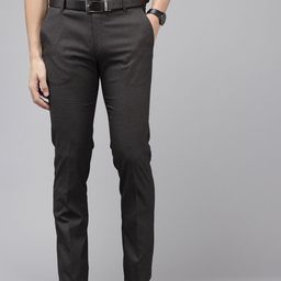 Arrow Men Checked Hudson Tailored Tapered Fit Formal Trousers-picture-4