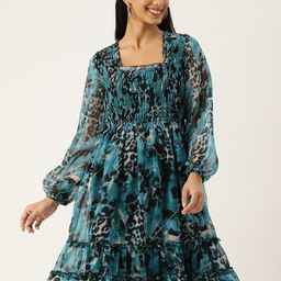 Antheaa Woman Smocked Tiered Dress-image-12