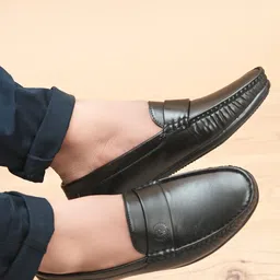 Prolific Men Black Solid Formal Loafers-picture-34