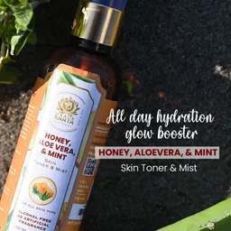 Kaaya Natural Set Of 2 Honey, Alovera & MintToner & Mist - 100 ml Each image 2