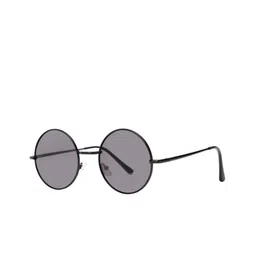TAMZY Unisex Black Lens & Black Round Sunglasses with-image-19