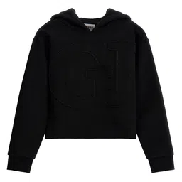 GUESS kids Girls Typography Printed Hood Cotton Pullover Sweatshirt-image-24