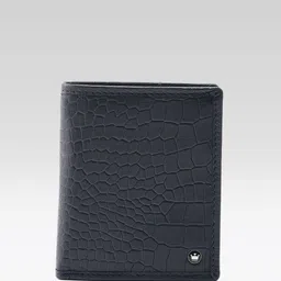 Louis Philippe Men Animal Textured Leather Two Fold Wallet-picture-3