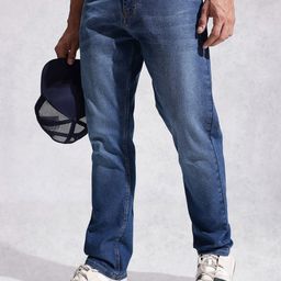 WROGN Men Relaxed Fit Light Fade Stretchable Jeans-picture-37