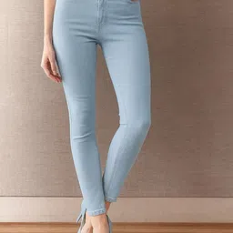 KASHIAN Women Jean Skinny Fit Mid-Rise Light Fade Stretchable Jeans-picture-1